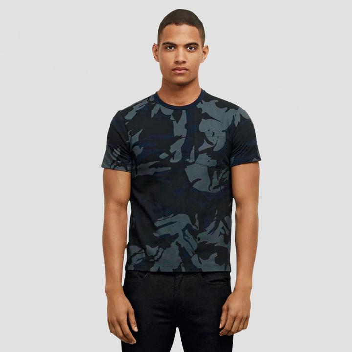 Kenneth Cole New York Camo Print T-shirt - Blue Moon