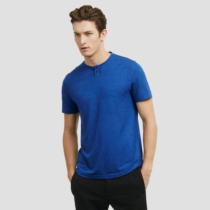 Reaction Kenneth Cole Short-sleeve Terry Crewneck - Moody Blue