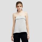 Kenneth Cole Black Label Stretch Silk Strapless Top - Sterling