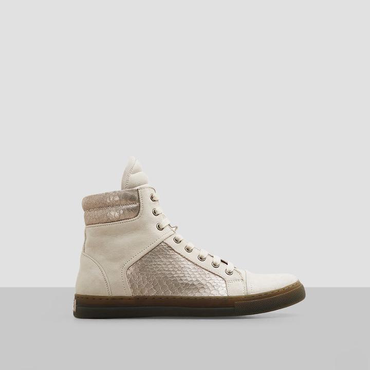 Kenneth Cole New York Double Header Mixed Media Sneaker - Brown/olive