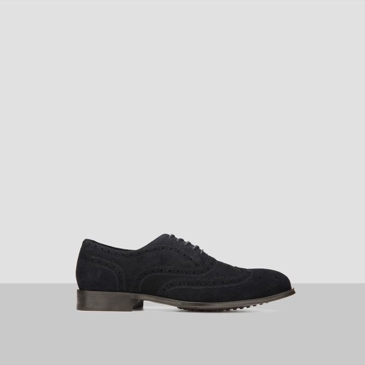 Kenneth Cole New York Suede Wingtip Shoe - Midnight Nvy