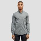 Kenneth Cole Black Label Micro Check Button-front Shirt - Black