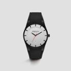 Kenneth Cole New York Black Silicone Strap Watch With White Dial - Neutral