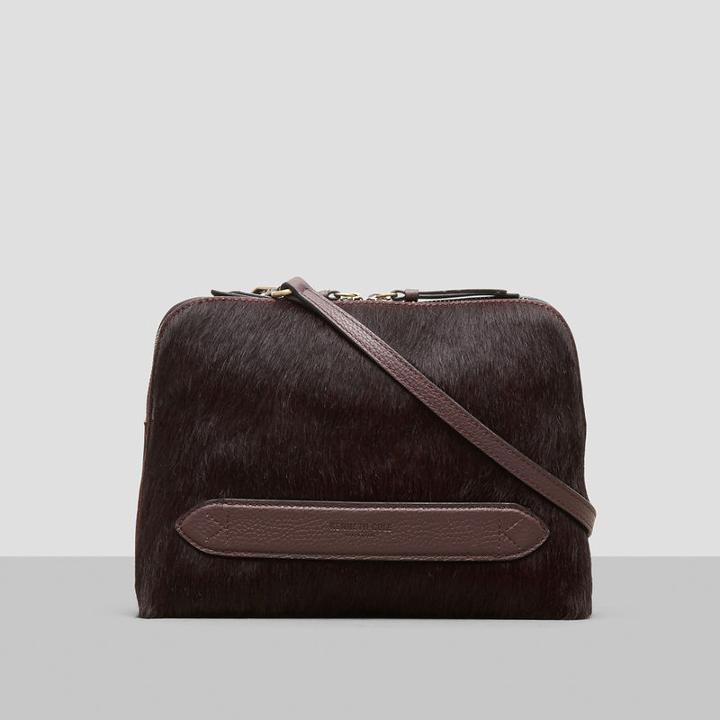 Kenneth Cole New York Calf Hair Convertible Crossbody - Burgundy