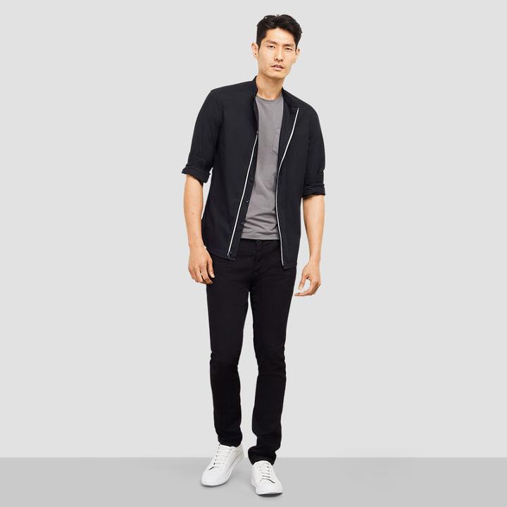 Kenneth Cole New York Full-zip Shirt Jacket - Black