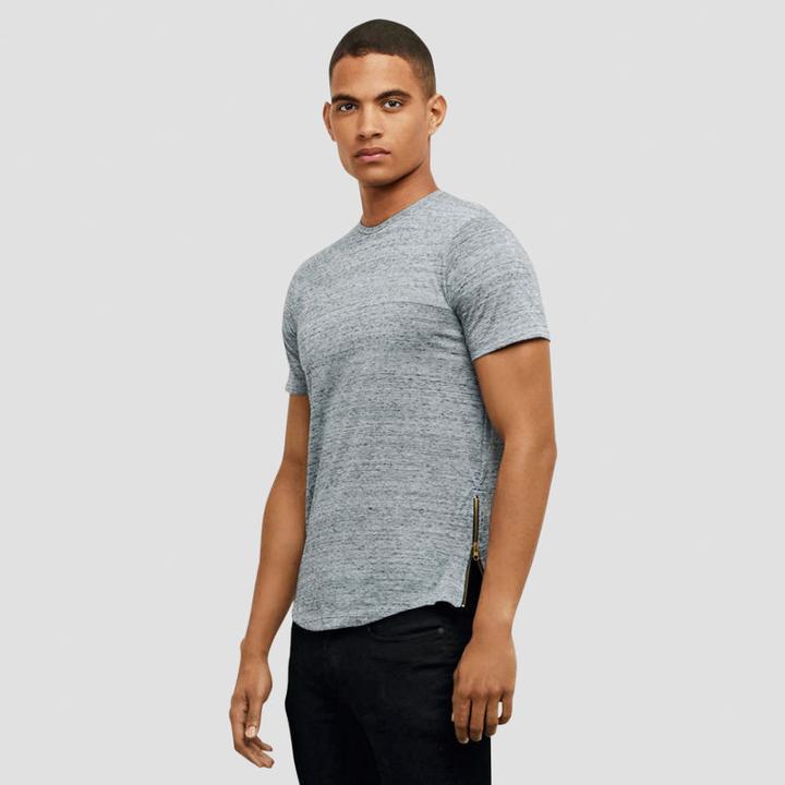 Kenneth Cole New York T-shirt With Side Zippers - Indigo