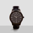 Kenneth Cole New York Black Watch With Black Dial And Leather Strap - Neutral