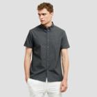 Reaction Kenneth Cole Hanger Print Button-front Shirt - Dark Grey