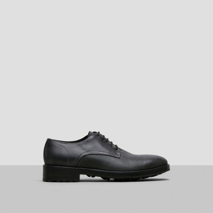 Kenneth Cole Black Label Once Over Croc Embossed Shoes - Grey