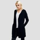Kenneth Cole New York Wool-blend Sweater Coat - Black