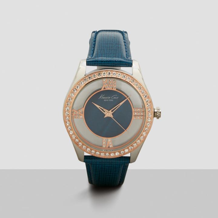 Kenneth Cole New York Two-tone Rose Goldtone And Silvertone Pave Rhinestone Watch - Neutral