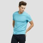Reaction Kenneth Cole Short-sleeve Slub V-neck T-shirt - Pale Teal