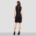 Kenneth Cole New York Double-knit Faux-wrap Dress - Black