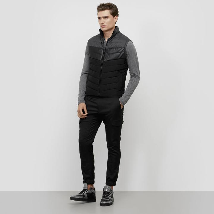 Reaction Kenneth Cole Color Block Puffer Vest - Black