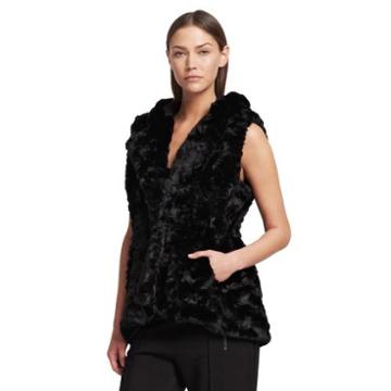 Kenneth Cole New York Anissa Faux-fur Vest - Women's - Black