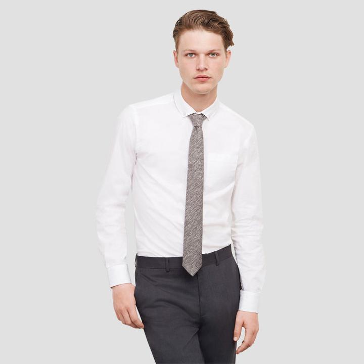 Kenneth Cole New York Textured Knit Tie - Gray