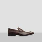 Kenneth Cole New York High Chair Leather Crosshatch Loafer - Brown