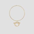 Kenneth Cole Black Label Goldtone Structured Pendant Necklace - Shiny Gold