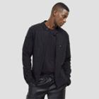 Kenneth Cole New York Knit Baseball Jacket - Black