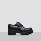 Kenneth Cole Black Label Aloha Polished Leather Lug-sole Shoe - Grey
