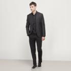 Kenneth Cole New York Peak Lapel Suit Jacket - Black