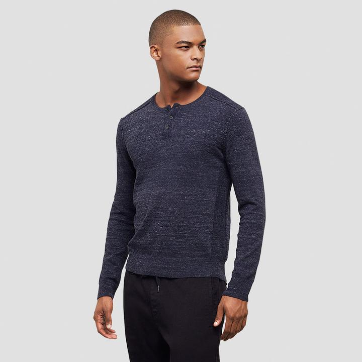 Reaction Kenneth Cole Long-sleeve Marled Sweater - Indigo