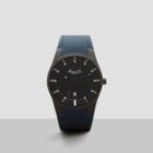 Kenneth Cole New York Gunmetal Watch With Navy Rubber Strap - Neutral