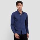 Reaction Kenneth Cole Iridescent Button Front Shirt - Gravel