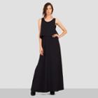 Kenneth Cole New York Sleevless Overlay Maxi Dress - Black