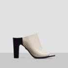 Kenneth Cole New York Beacon Leather Open-toe Mule - Bone/black