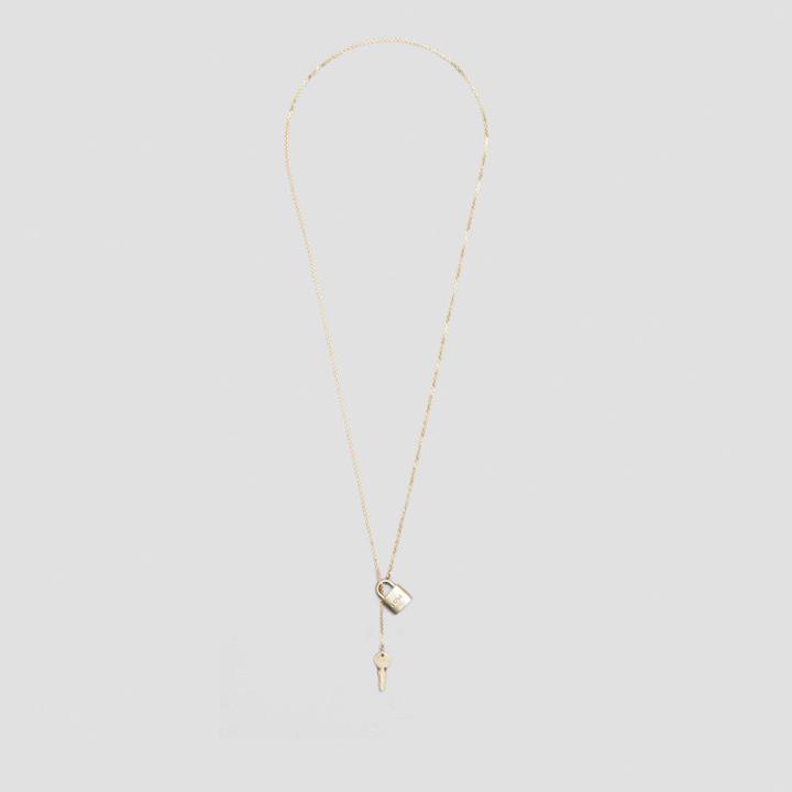 Kenneth Cole The Giving Keys Gold 'love' Lock And Key Lariat Necklace - Gold