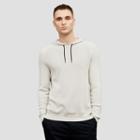 Kenneth Cole Black Label Open-knit Drawstring Hoodie - White