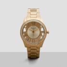 Kenneth Cole New York Goldtone Pave Rhinestone Transparent Stainless Steel Link Watch - Neutral