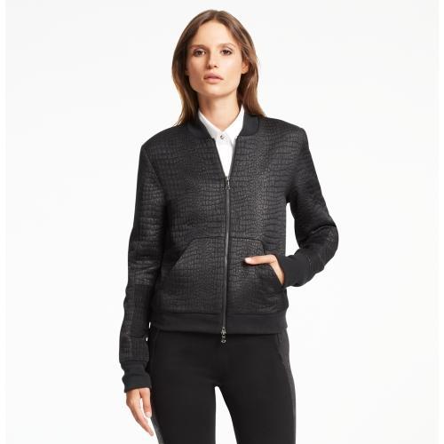 Kenneth Cole New York Carey Croco-jacquard Bomber Jacket