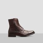 Reaction Kenneth Cole Leather Dual-zip Lace-up Boot - Brown