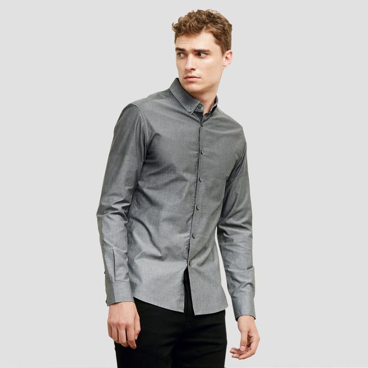 Kenneth Cole New York Ombre Button-front Shirt - Black