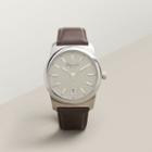 Kenneth Cole New York Silver Watch With Brown Leather Strap - Neutral