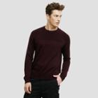 Reaction Kenneth Cole Solid Crewneck Sweater - Merlot