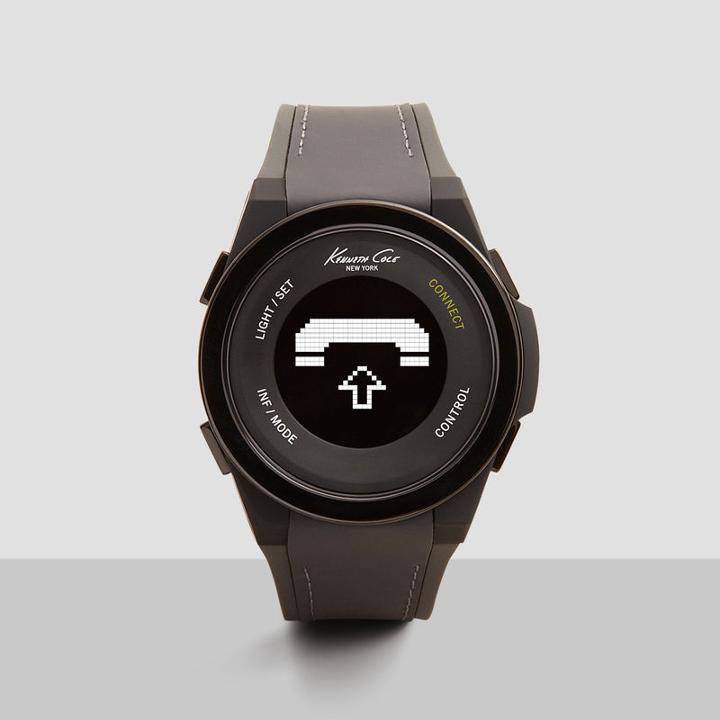 Kenneth Cole New York Connect Smart Watch With Grey Silicone Strap - Neutral