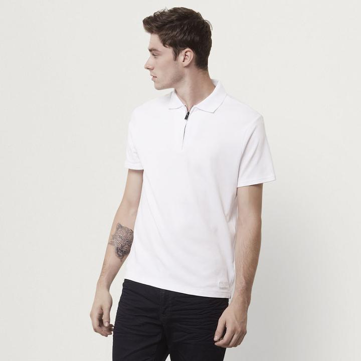 Reaction Kenneth Cole Short-sleeve Jersey Polo Shirt - White