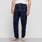 Kenneth Cole New York Banded Flannel Lounge Pant - Navy