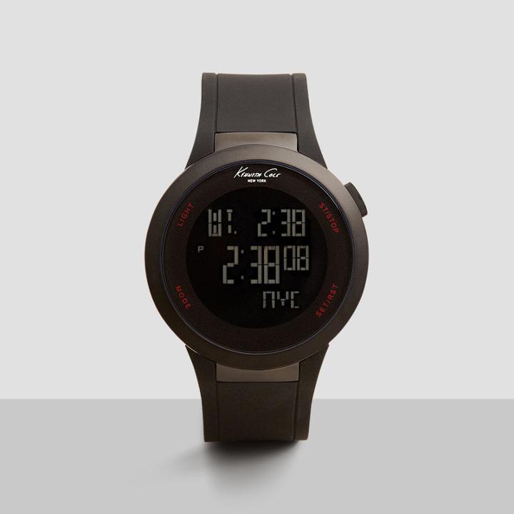 Kenneth Cole New York Touchscreen Watch With Black Silicone Strap - Neutral