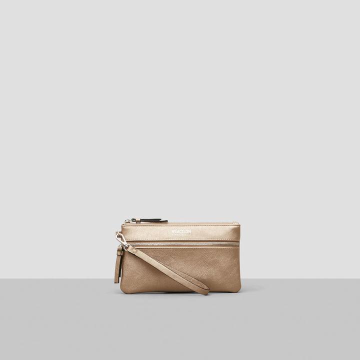 Reaction Kenneth Cole Faux Leather Wristlet - B13-antique