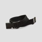 Kenneth Cole New York Adjustable Web Belt With Snap Closure - Black