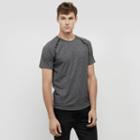 Kenneth Cole New York Short Sleeve Pleather Trimmed Crew - Charcol Hthr