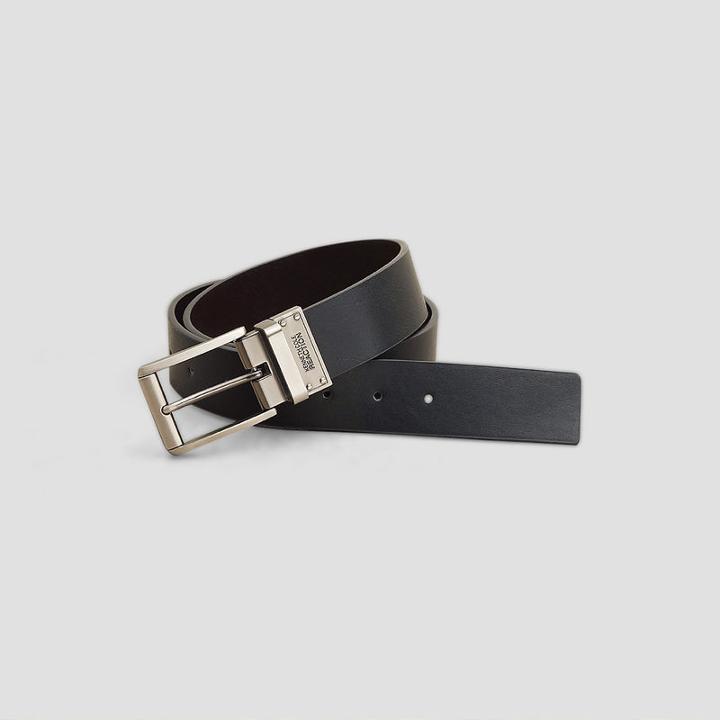 Reaction Kenneth Cole Black/brown Textured Reversible Belt - Black/brown