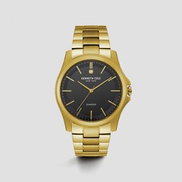 Kenneth Cole New York Diamond Collection Goldtone Watch - Neutral