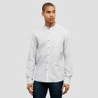 Kenneth Cole New York Long Sleeve Mandarin Collar Shirt - White