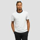 Kenneth Cole New York Perforated Short-sleeve Henley - White