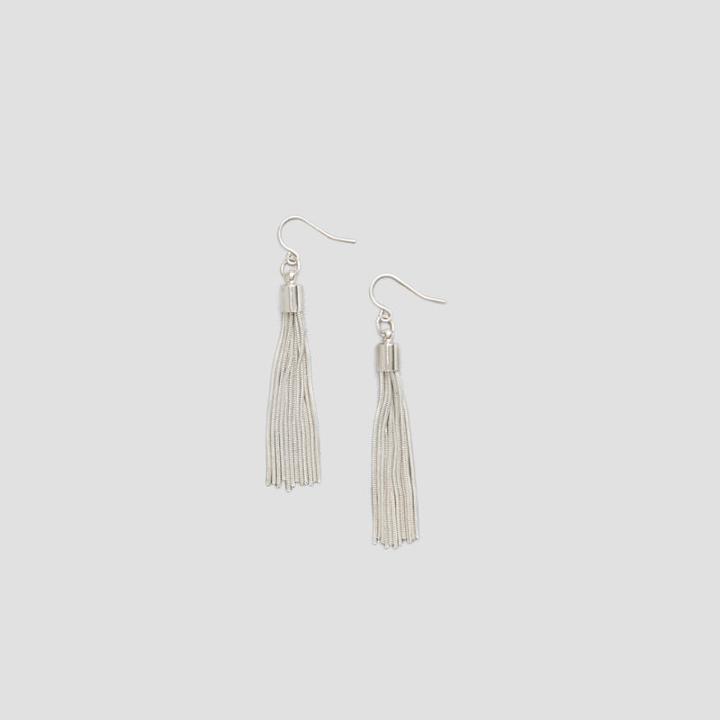 Kenneth Cole New York Multi-chain Linear Earrings - Shiny Slv